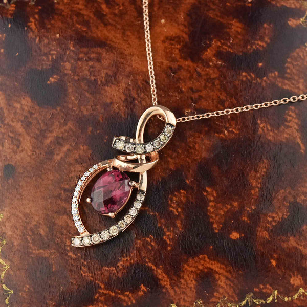 Le Vian Godiva x Le Vian Chocolate Diamond Pave Heart Pendant Necklace  (2-3/8 ct. t.w.) in 14k Gold, 17